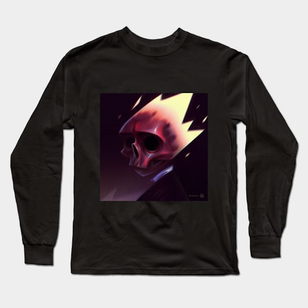 Skull Long Sleeve T-Shirt by ivanOFFmax